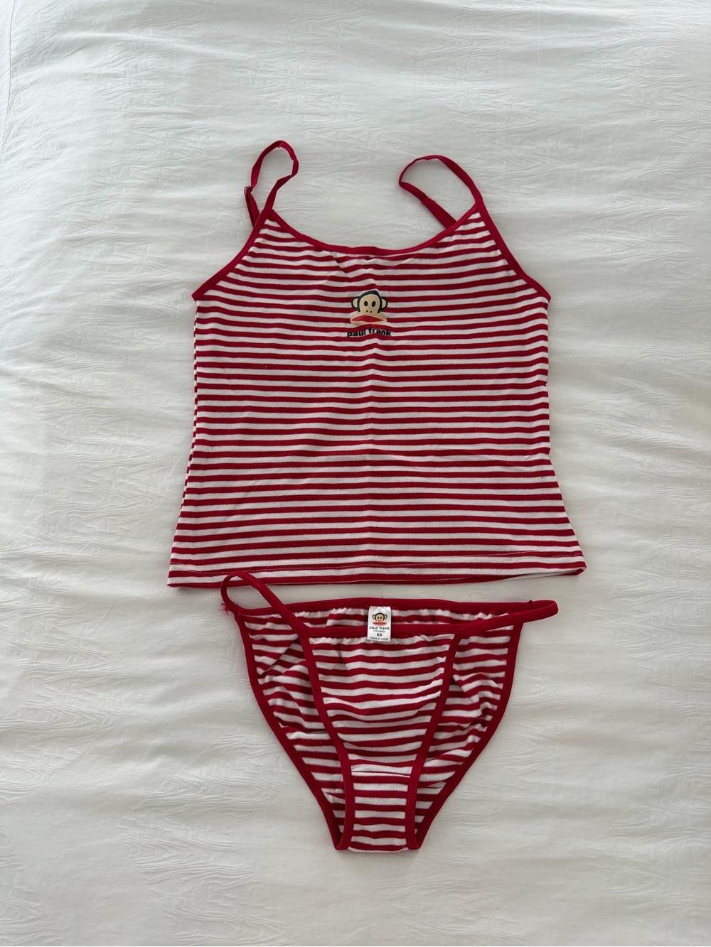 Paul Frank Red and White Striped Intimates Set